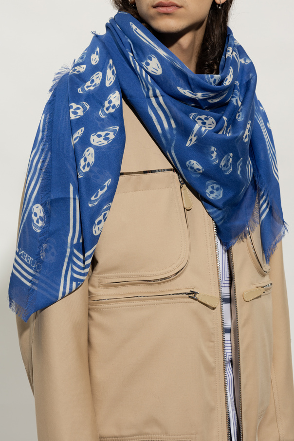 Alexander McQueen Scarf with skull motif Men's Accessories Vitkac